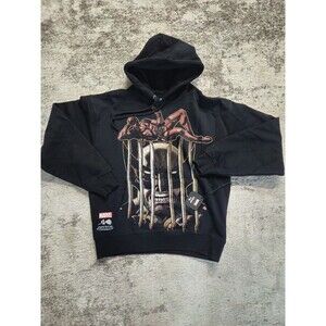 Marvel x Civil Regime Deadpool Wolverine Hoodie Mens Medium Black Pullover New